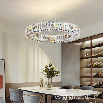 Hotel moderno cristal 3000k luz colgante led redonda